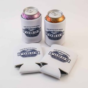Ford's Fish Shack Drink Koozies with Drinks Inside