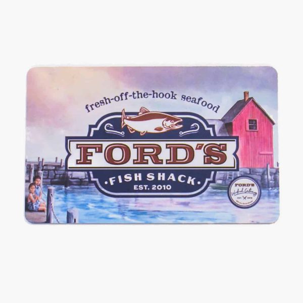 Front of Ford's Fish Shack Physical Gift Card